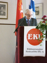 EKL:n Uudenmaanpiirin varapuheenjohtaja Aarno Järvinen