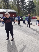 Leena Markkanen jumppaa